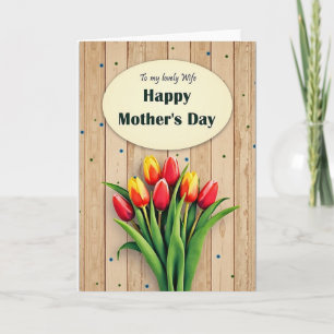Rustic Mothers Day Planks Card