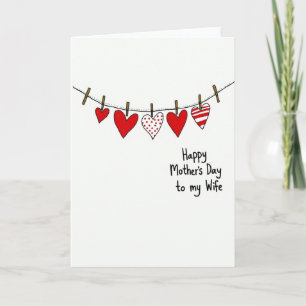 Rustic Mothers Day Wife Card
