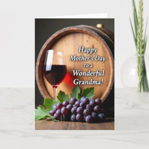 Rustic Mothers Day Wine Card