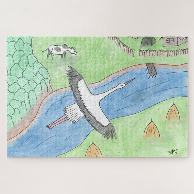 "Rustic motifs" Jigsaw Puzzle (Horizontal)