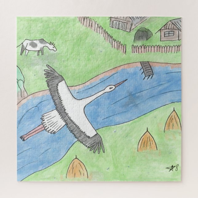 "Rustic motifs" Jigsaw Puzzle (Vertical)