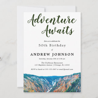 Rustic Mountain Adventure Awaits Birthday Party In Invitation