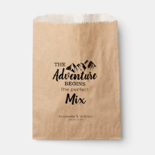 Rustic Mountain Adventure Begins Wedding Treat Favour Bag