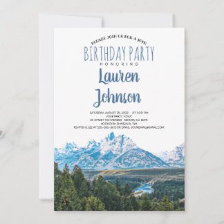Rustic Mountain Birthday Party Invitation