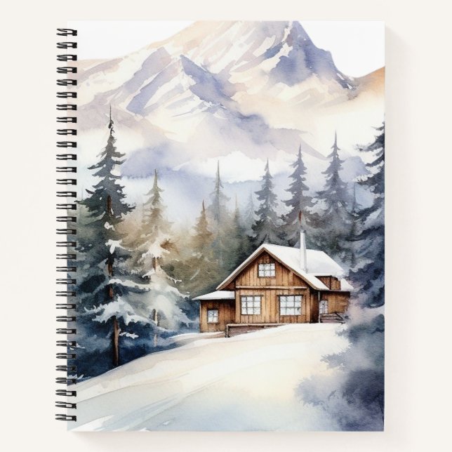 Rustic Mountain Cabin 2 Notebook (Front)