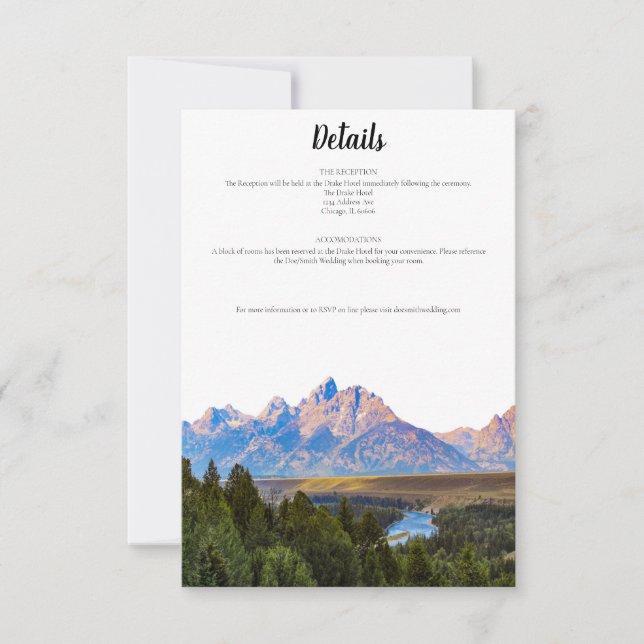 Rustic Mountain Details Card (Front)