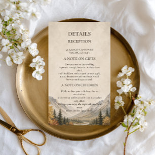 Rustic Mountain Enclosure Card