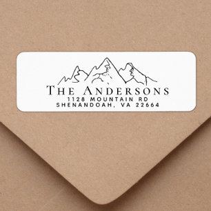 Rustic Mountain Family Return Address Label