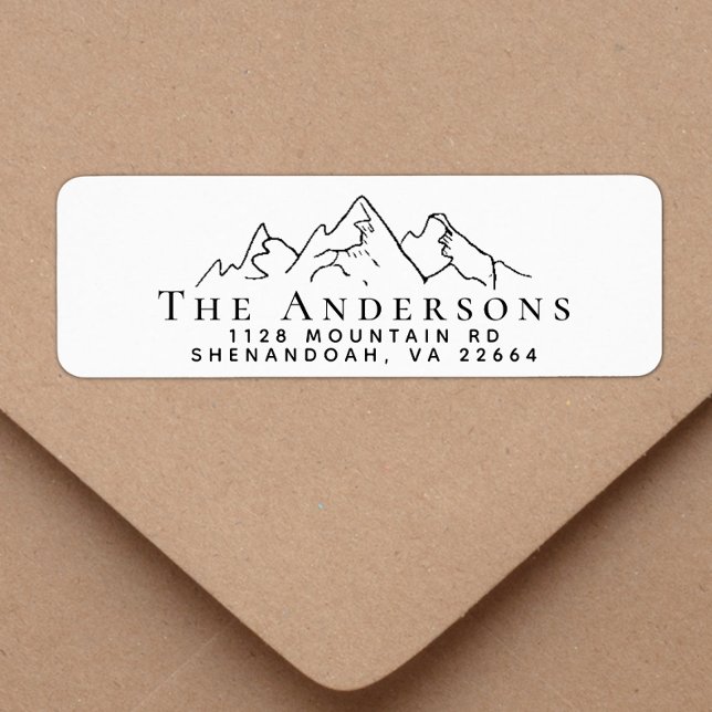 Rustic Mountain Family Return Address Label (Creator Uploaded)