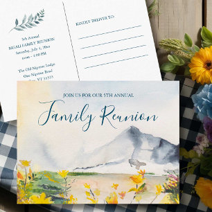 Rustic Mountain Family Reunion Postcard
