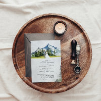 Rustic Mountain Forest Evergreen Tree Wedding