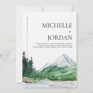 Rustic Mountain Forest Wedding Invitation