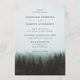 Rustic Mountain Forest Wedding Invitations