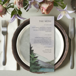 Rustic Mountain & Lake Evergreen Wedding Menu