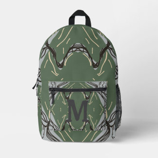 Rustic Mountain Minimalist Diagonal Path Printed Backpack
