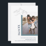 Rustic Mountain Nature Outdoor Photo Green Save The Date<br><div class="desc">Can be fully customised to suit your needs. © Gorjo Designs. Made for you via the Zazzle platform. // Note: photo used is a placeholder image only. You will need to replace with your own photo before ordering/printing. If you need help with this please contact me. // Need help customising...</div>