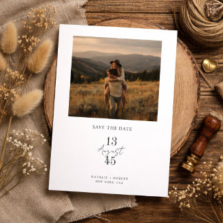 Rustic Mountain Photo Wedding Save the Date