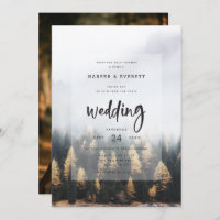 Rustic Mountain Pine Trees Fall Forest Wedding