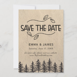 Rustic Mountain Save the Date Card