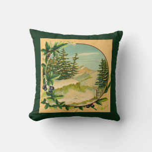 Rustic Mountain Scene Cushion