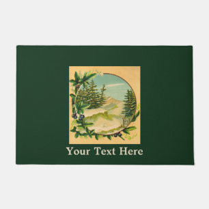 Rustic Mountain Scene Doormat