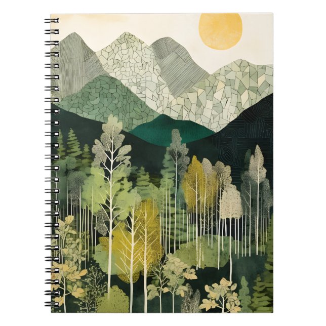 Rustic Mountain Scene Notebook (Front)