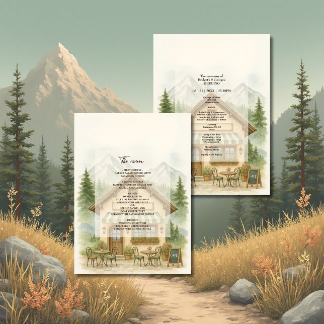 Rustic Mountain wedding destination program (Creator Uploaded)