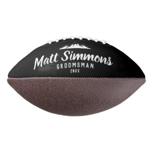 Rustic Mountain Wedding Groomsman Gift Modern Cool Football