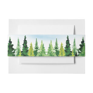 Rustic Mountain Wedding Invitation Belly Band
