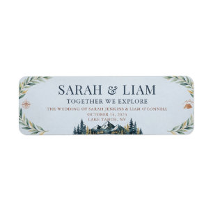 Rustic Mountain Wedding Return Address Label