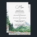 Rustic Mountain Wildflower | Boho Wedding Menu<br><div class="desc">Beautiful menu cards to compliment your table settings at your wedding or next dinner party. Add your custom wording to this design by using the "Edit this design template" boxes on the right hand side of the item, or click the blue "Customise it" button to arrange the text, change the...</div>
