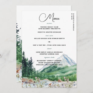 Rustic Mountain Wildflower   Boho Wedding Menu