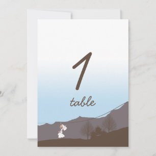 Rustic Mountain Zipline Table Number