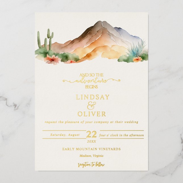 Rustic Mountains | Desert Wedding (Front)