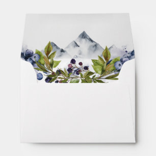Rustic Mountains Forest Watercolor Modern Envelope