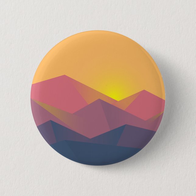 Rustic Mountains Geometric Minimalist 6 Cm Round Badge (Front)