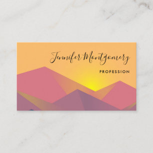 Rustic Mountains Geometric Minimalist Business Card