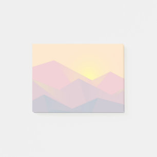 Rustic Mountains Geometric Minimalist Post-it Notes