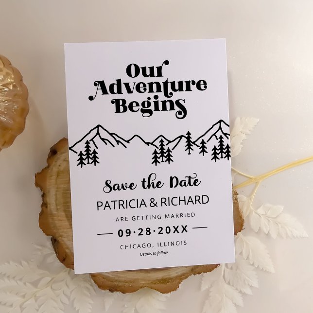 Rustic Mountains Outdoor Wedding Save The Date (Creator Uploaded)