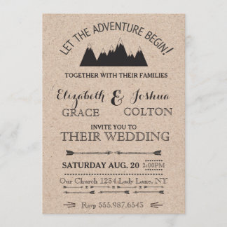 Rustic Mountains Wedding Invitation