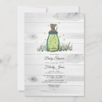 Rustic Mouse Firefly Mason Jar Baby Shower