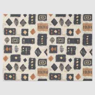Rustic Mudcloth Geometric Pattern (2) Tissue Paper