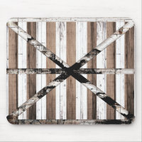 Rustic Multi Wood White & Brown Barn Door