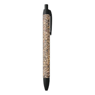 Rustic Multicolored Pebble Stones Photo Black Ink Pen