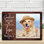 Rustic My Sunshine Personalise Photo Pet Dog Lover Plaque<br><div class="desc">Celebrate your best friend with a custom dog photo plaque in a rustic wood design. Quote : "My Sunshine doesn't come from the skies , it comes from the Love in ... . Dog's name ... Eye's Customise with your favourite pet's photos, and name . COPYRIGHT © 2020 Judy Burrows,...</div>