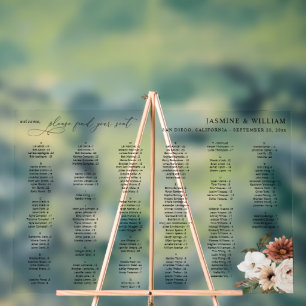 Rustic N Boho Floral Alphabetical Seating Chart LG
