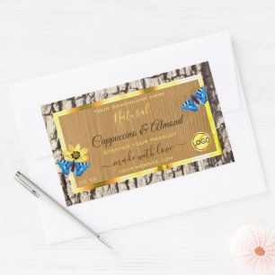 Rustic Natural Tree Bark Grain Product Labels Logo