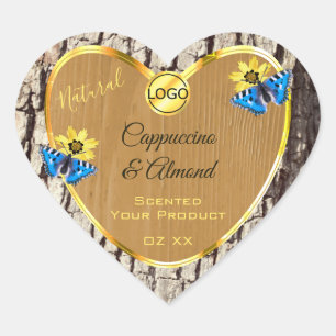 Rustic Natural Tree Bark Grain Product Labels Logo