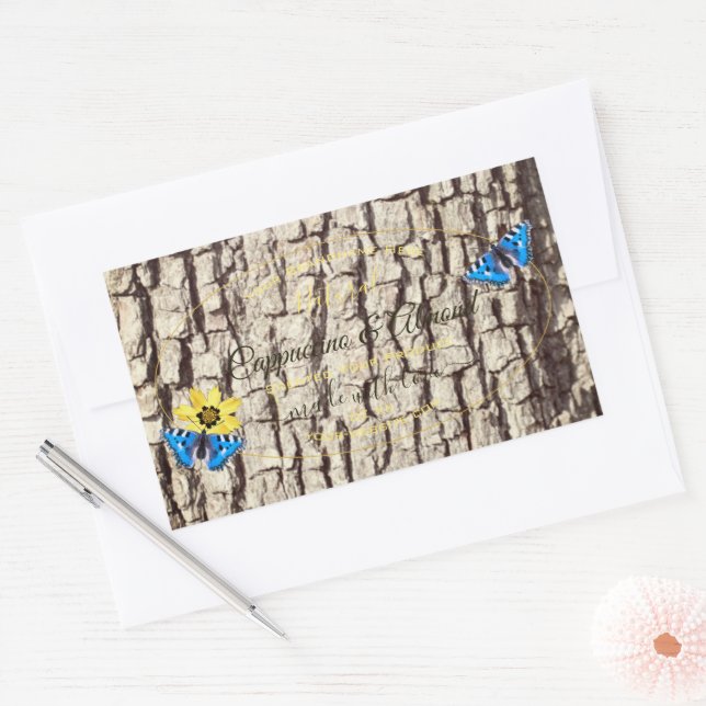 Rustic Natural Tree Bark Wood Grain Product Labels (Envelope)