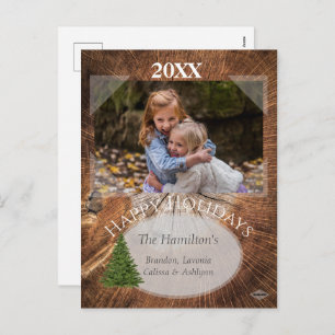 Rustic Naturalist Holiday Post Card HAMbyWG
